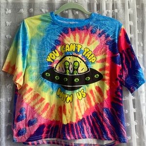 Tye dye alien shirt